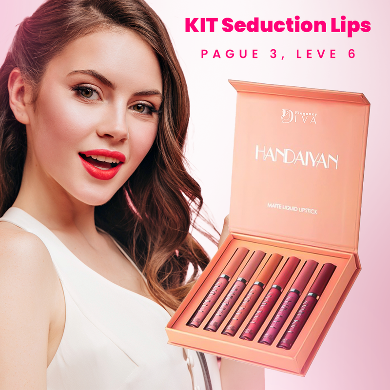 [PAGUE 3, LEVE 6] Kit Batom Seduction Lips ® Deluxe ED™