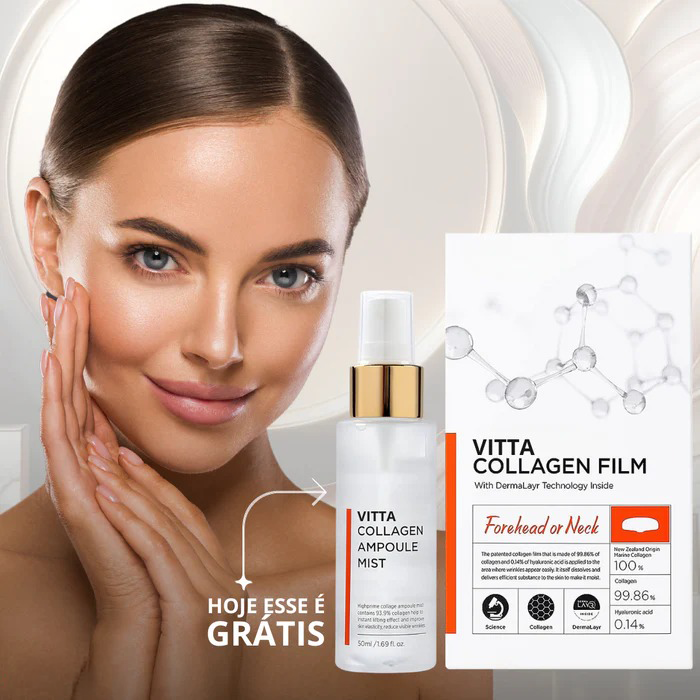 Máscara VittaCollagen para Pálpebra+ Spray VitaC GRÁTIS