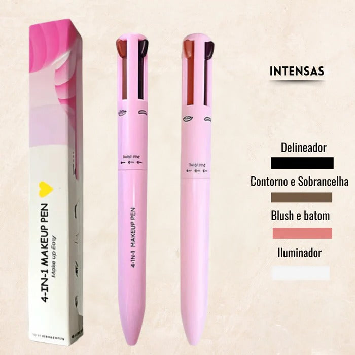 Beauty Liner - Caneta 4 em 1 - Delineador, Sobrancelha, Boca, Iluminador