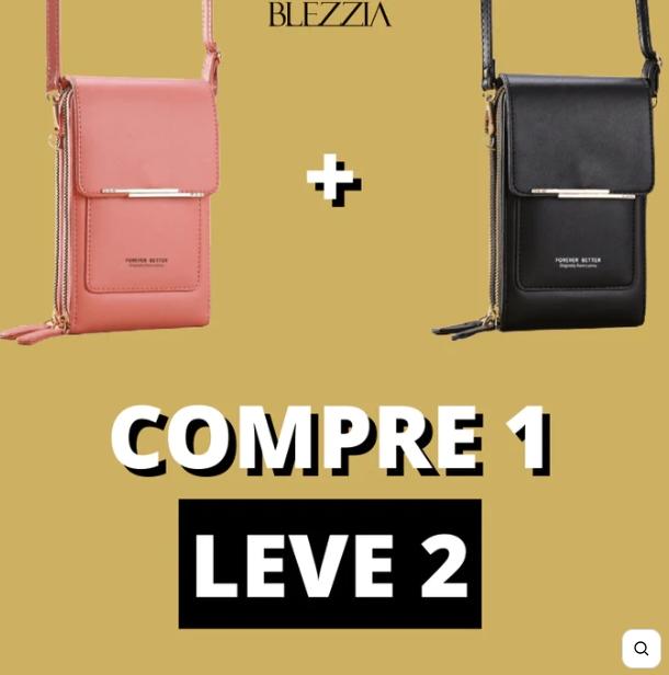 COMPRE 1 E LEVE 2- Bolsa Carteira para Celular de Couro Autentico