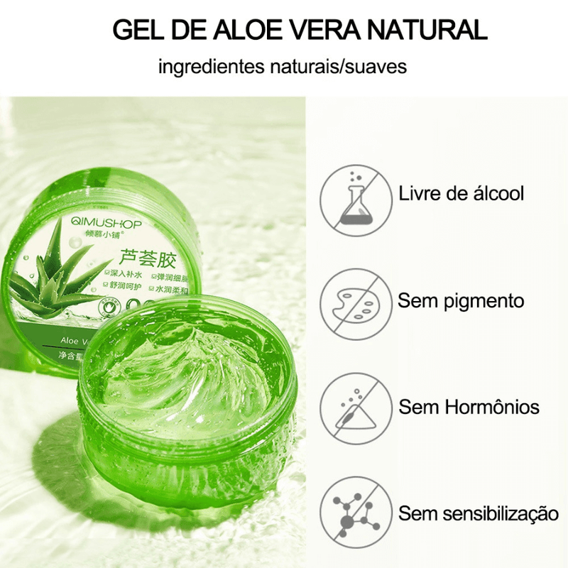 Kit Vitalidade Natural - Creme De Aloe Vera + Batom One Nutritivo + Brilho Labial Aloe Vera Clareador de rugas